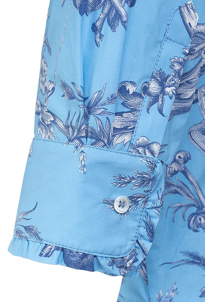 Kleid Toile de Jouy, blau