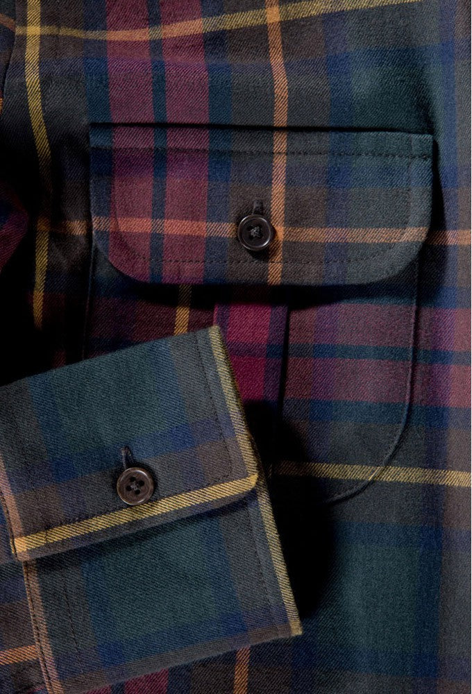 Bluse Flanellkaro, rot / grün / blau