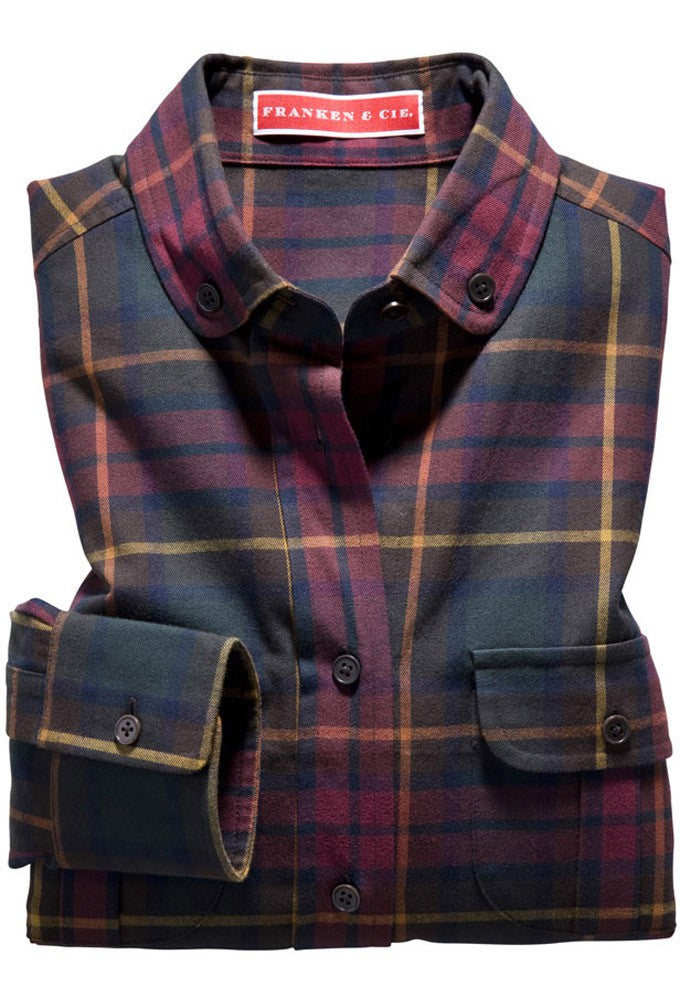 Bluse Flanellkaro, rot / grün / blau