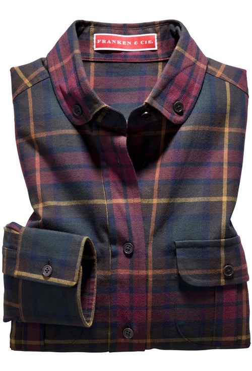 Bluse Flanellkaro, rot / grün / blau