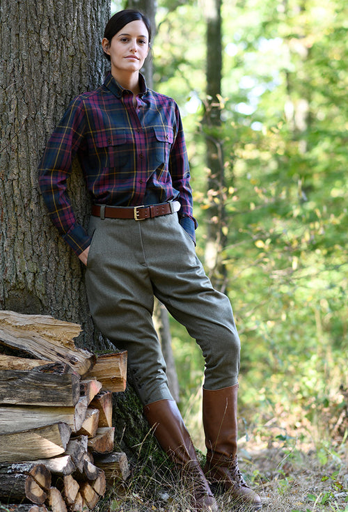 Bluse Flanellkaro, rot / grün / blau