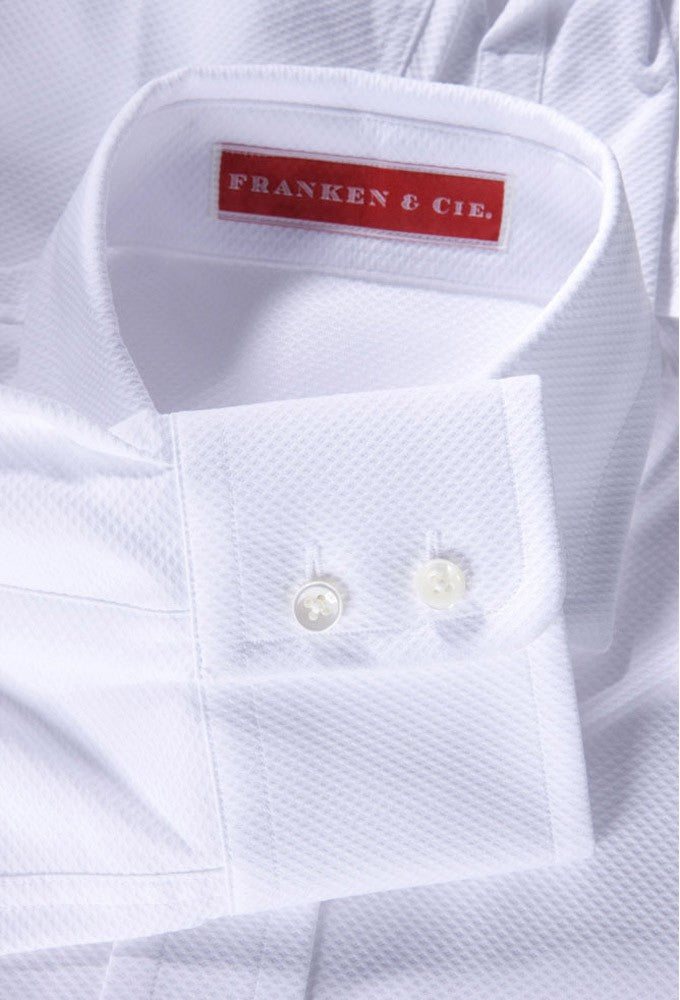 Bluse Waffelpiqué, weiß
