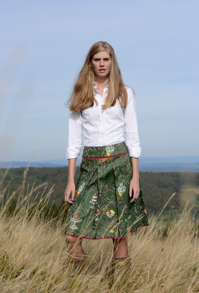 Bluse Waffelpiqué, weiß