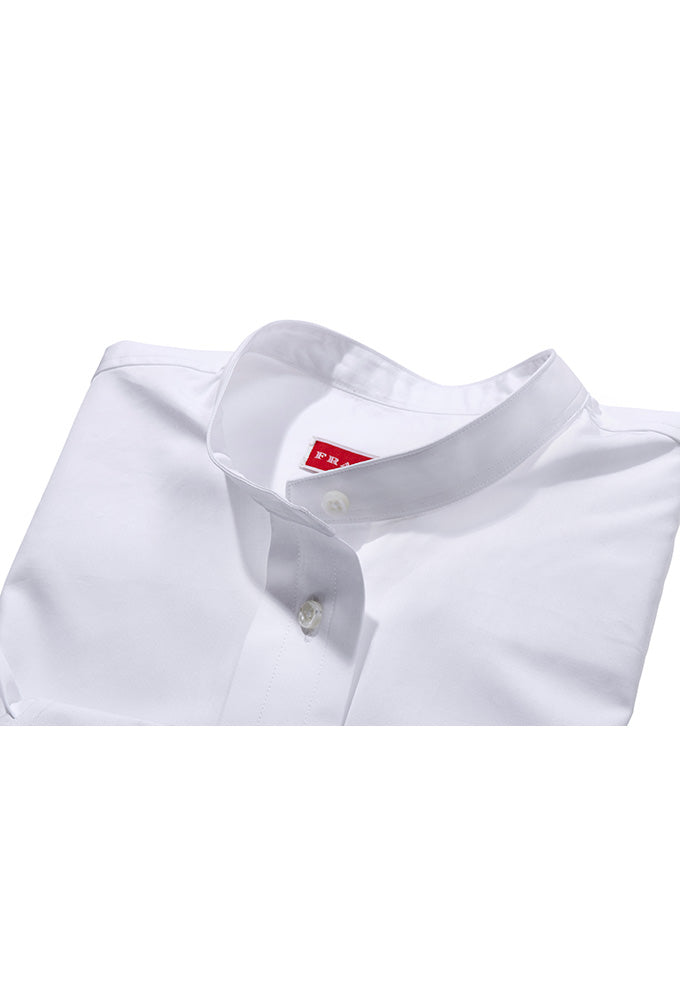Bluse Stehkragen, weiß