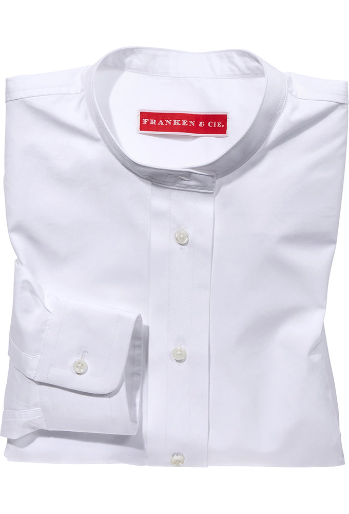 Bluse Stehkragen, weiß