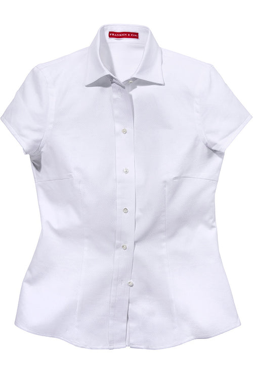 Bluse Waffelpiqué, kurzer Ärmel