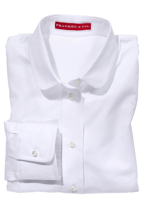Bluse Bubikragen, weiß