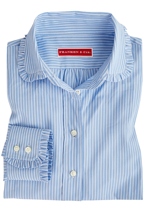 Bluse Bubikragen + Streifen