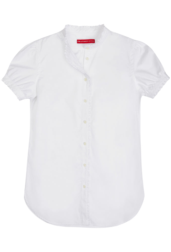 Bluse Rüschen weiss