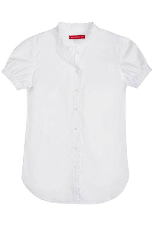 Bluse Rüschen weiss