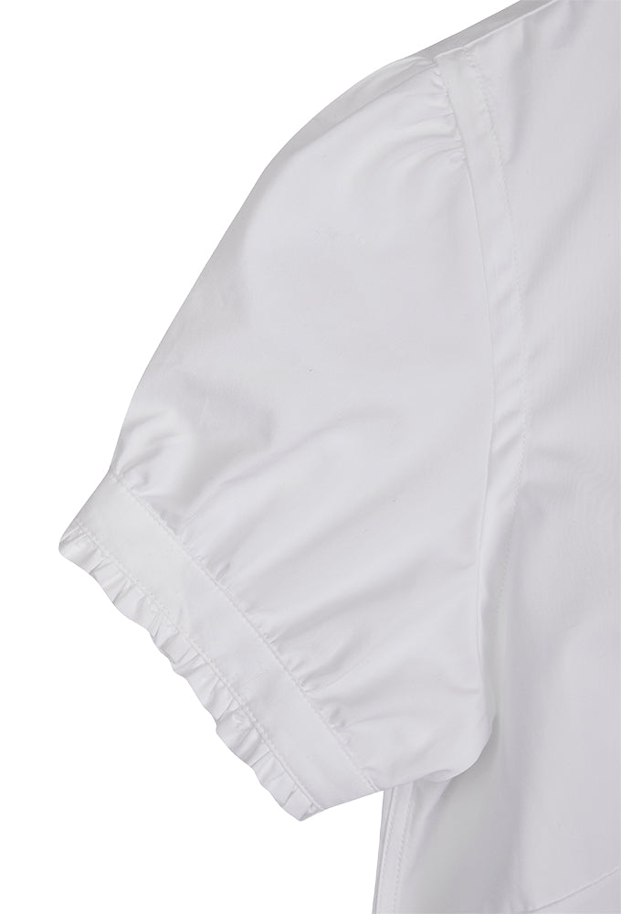 Bluse Rüschen weiss