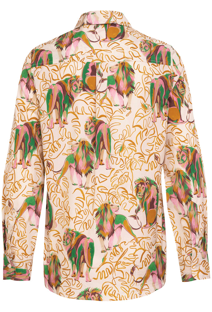 Bluse Löwen + Blätter