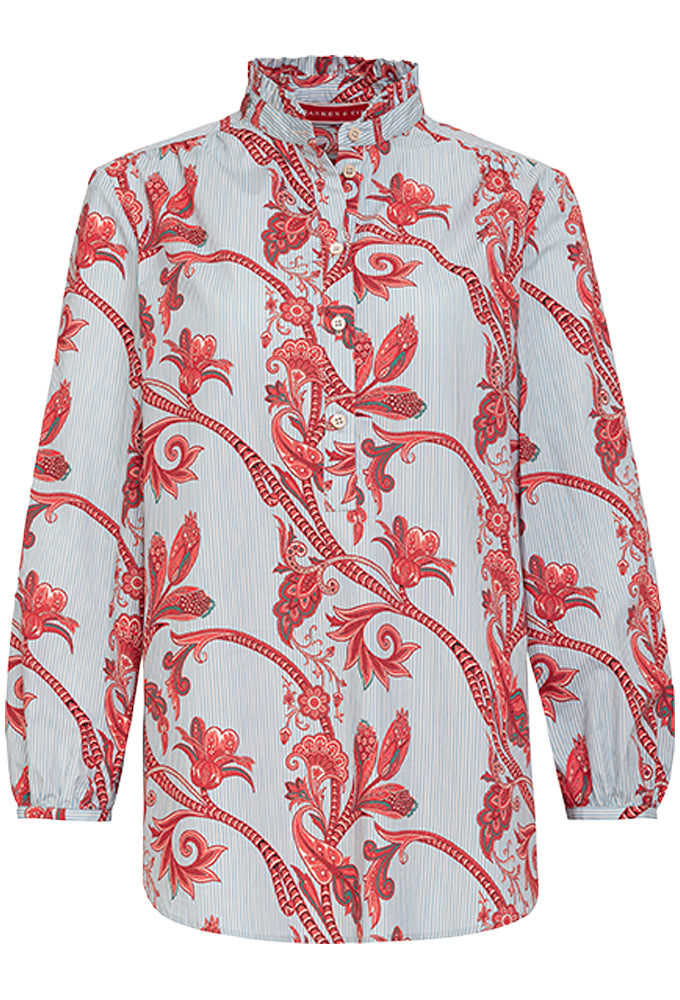 Bluse mit Rüsche