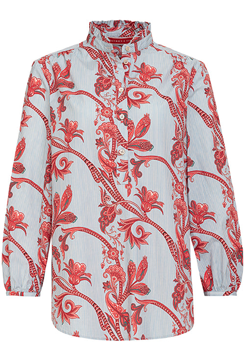 Bluse mit Rüsche