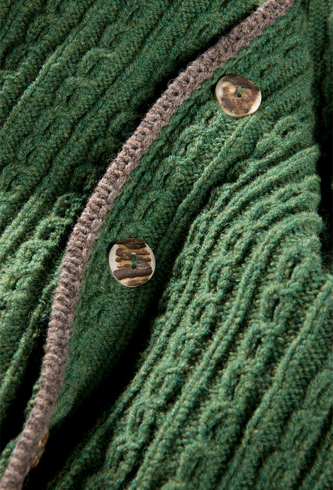 Strickjacke Lambswool, grün