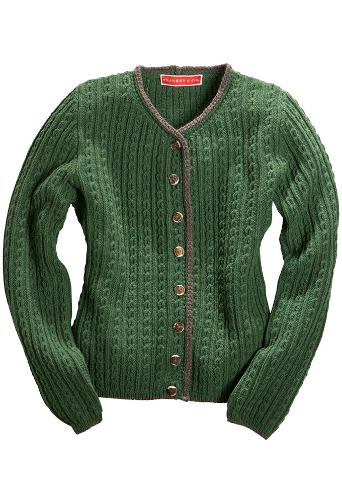 Strickjacke Lambswool, grün