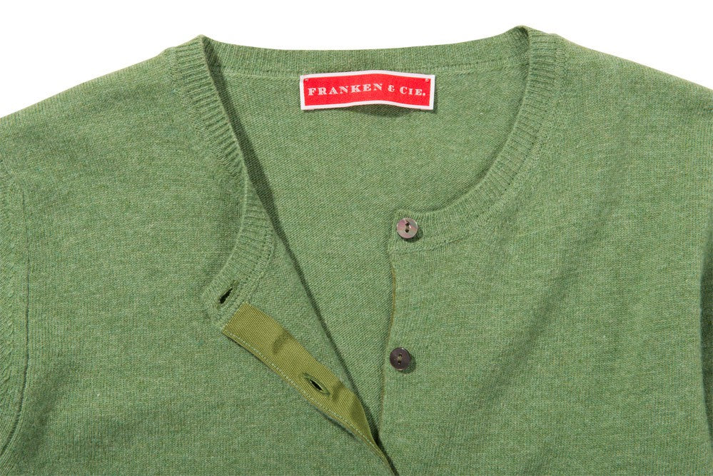 Cardigan Lambswool, grün