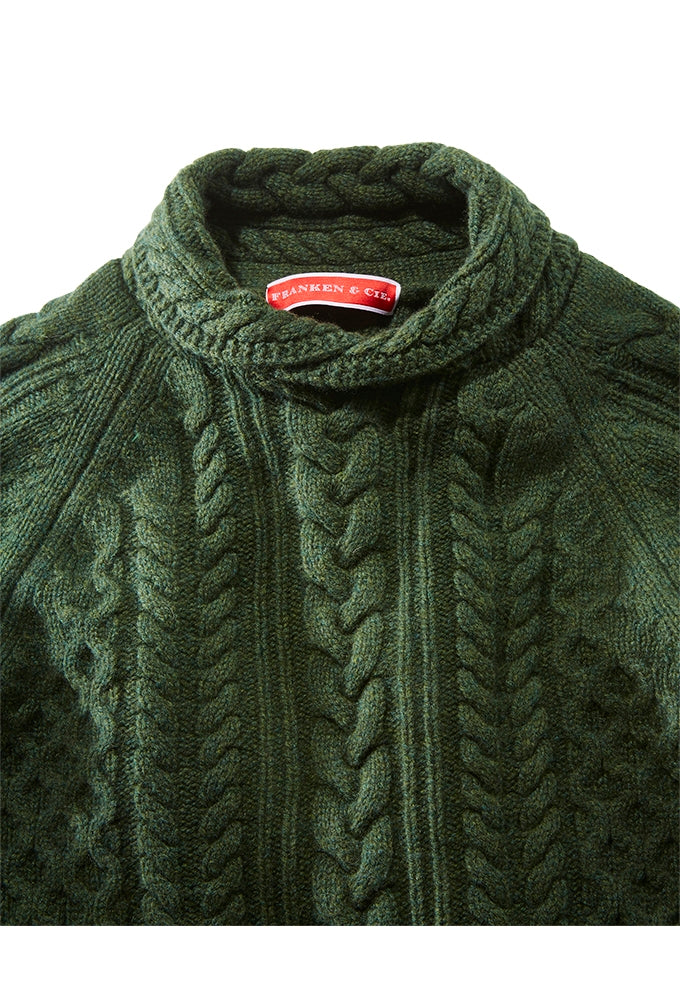 Pullover Schalkragen, grün