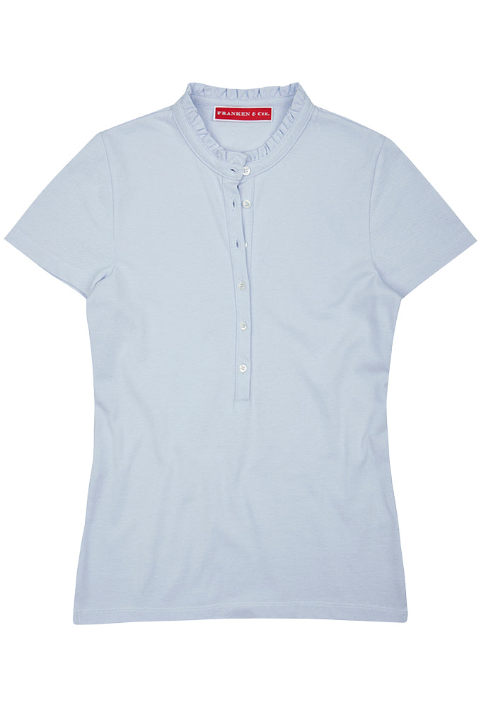 Piqué Shirt, hellblau