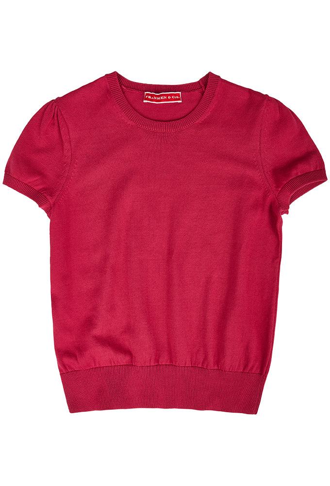 Pullover Baumwolle, himbeer