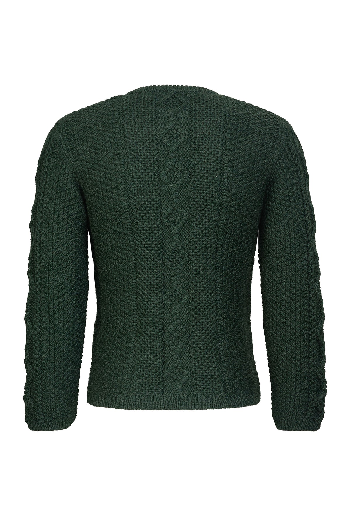 Strickjacke Aranmuster, tannengrün