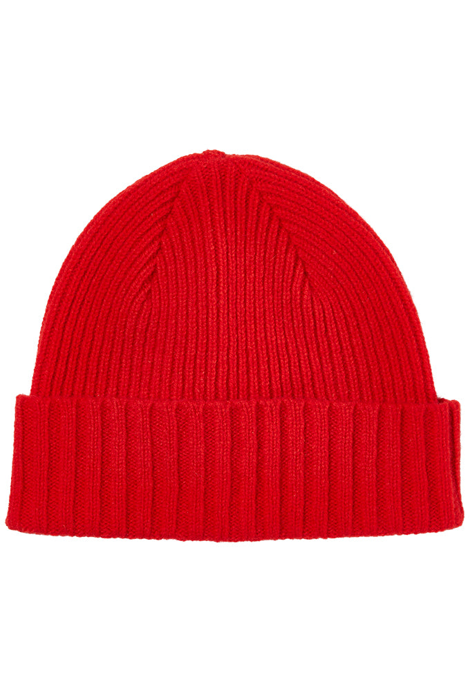 Strickmütze Lambswool, rot