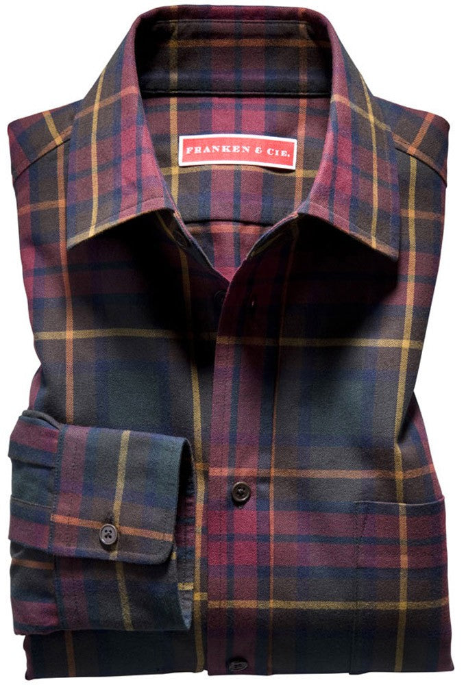 Hemd Flanellkaro, rot / grün / blau