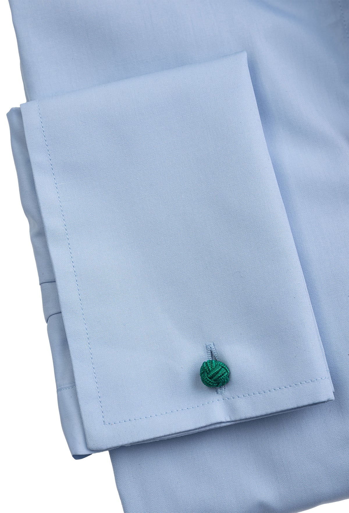 Hemd Doppelmanschette hellblau, Detail