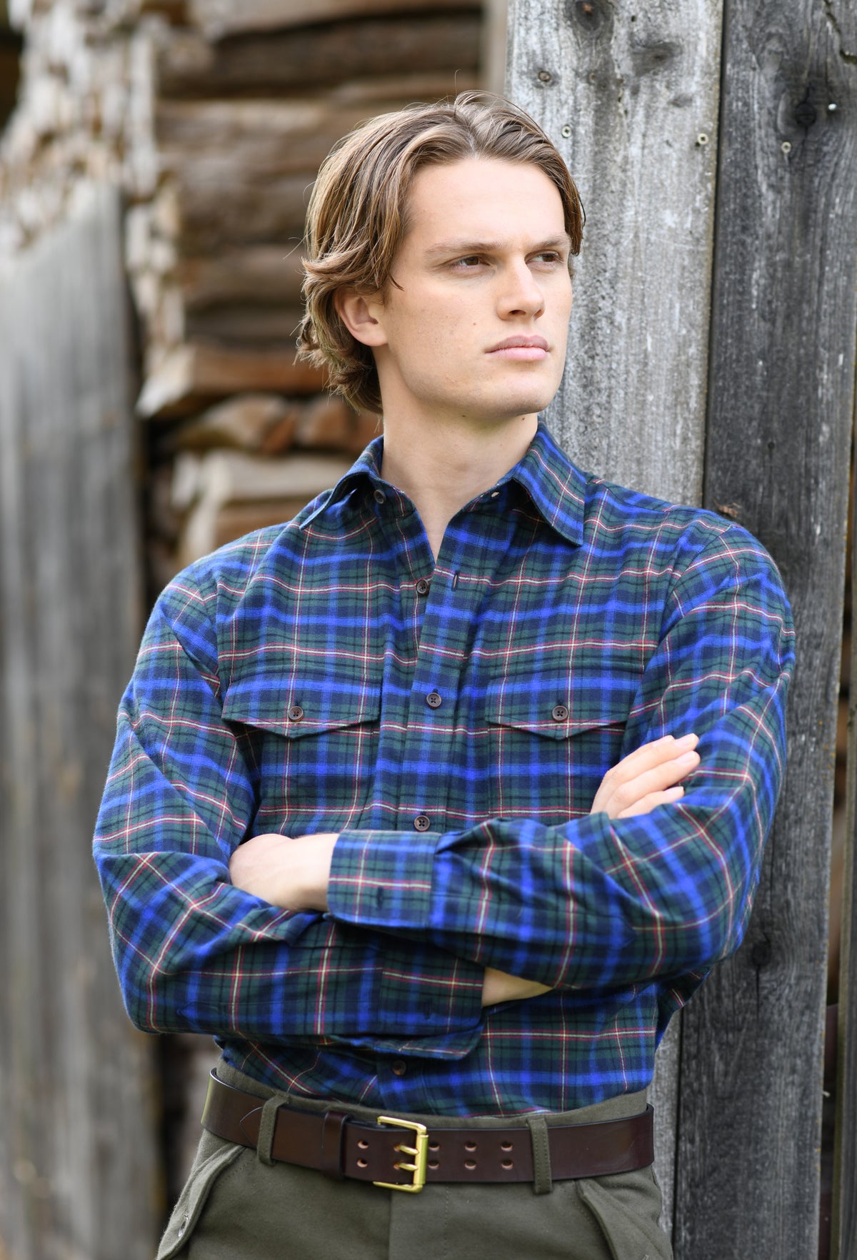 Hemd Flanell Karo blau