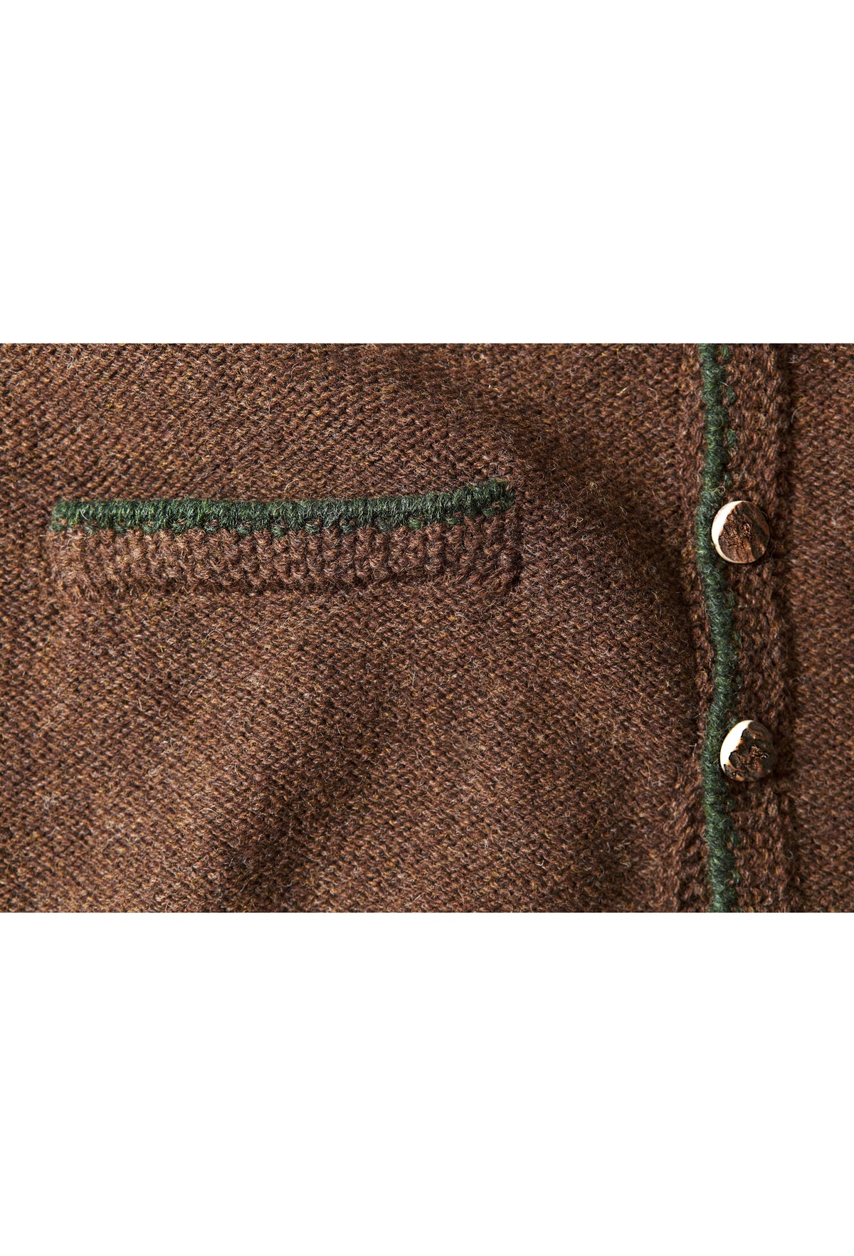Strickweste Shetlandwolle, braun