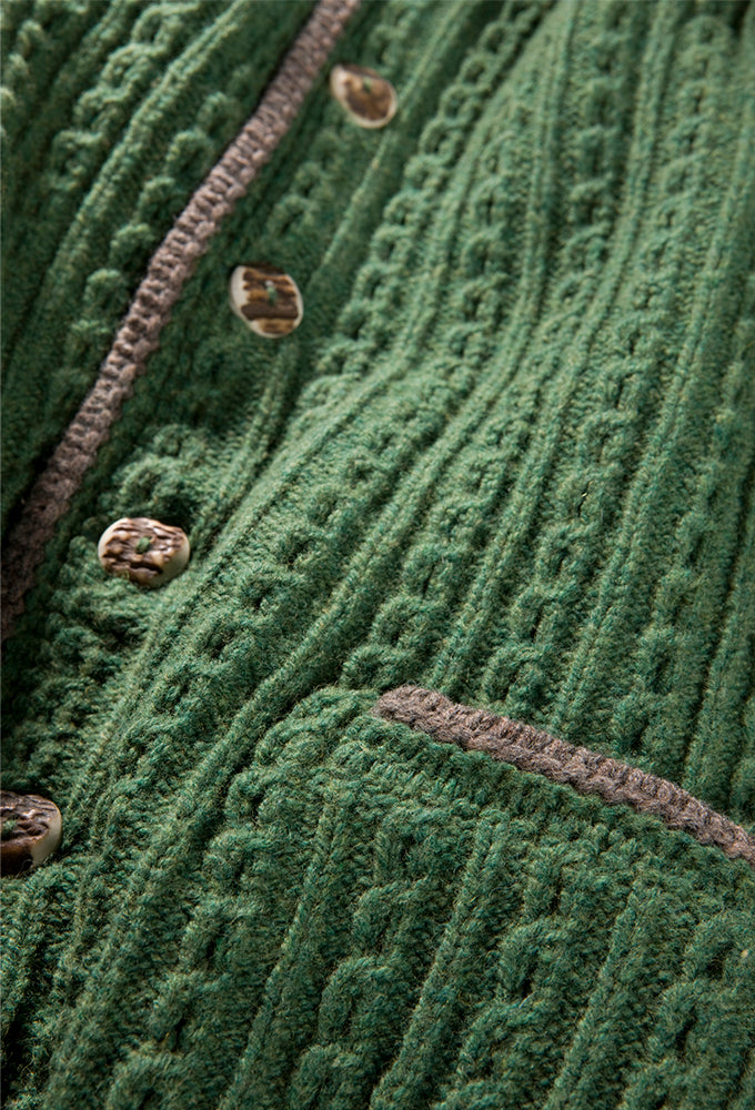 Strickjacke Lambswool, grün