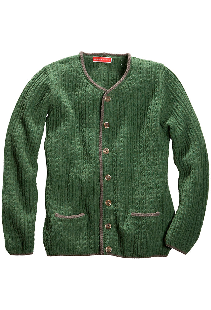 Strickjacke Lambswool, grün