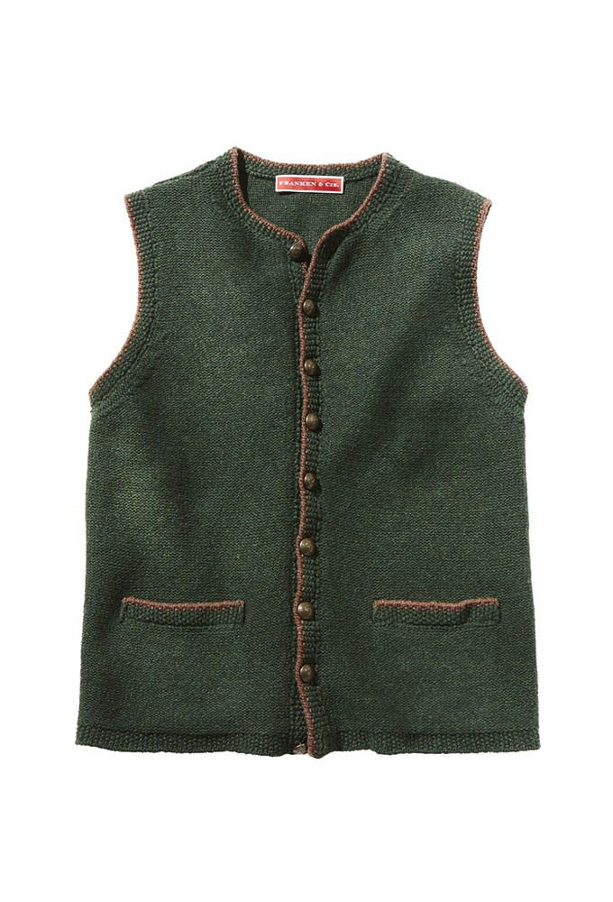 Strickweste Merinowolle, grün