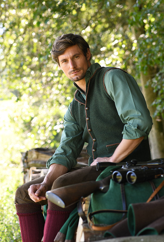 Strickweste Merinowolle, grün