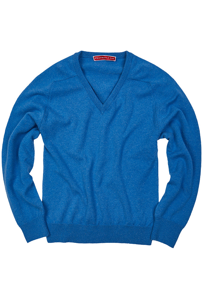 Pullover V-Ausschnitt, saphirblau