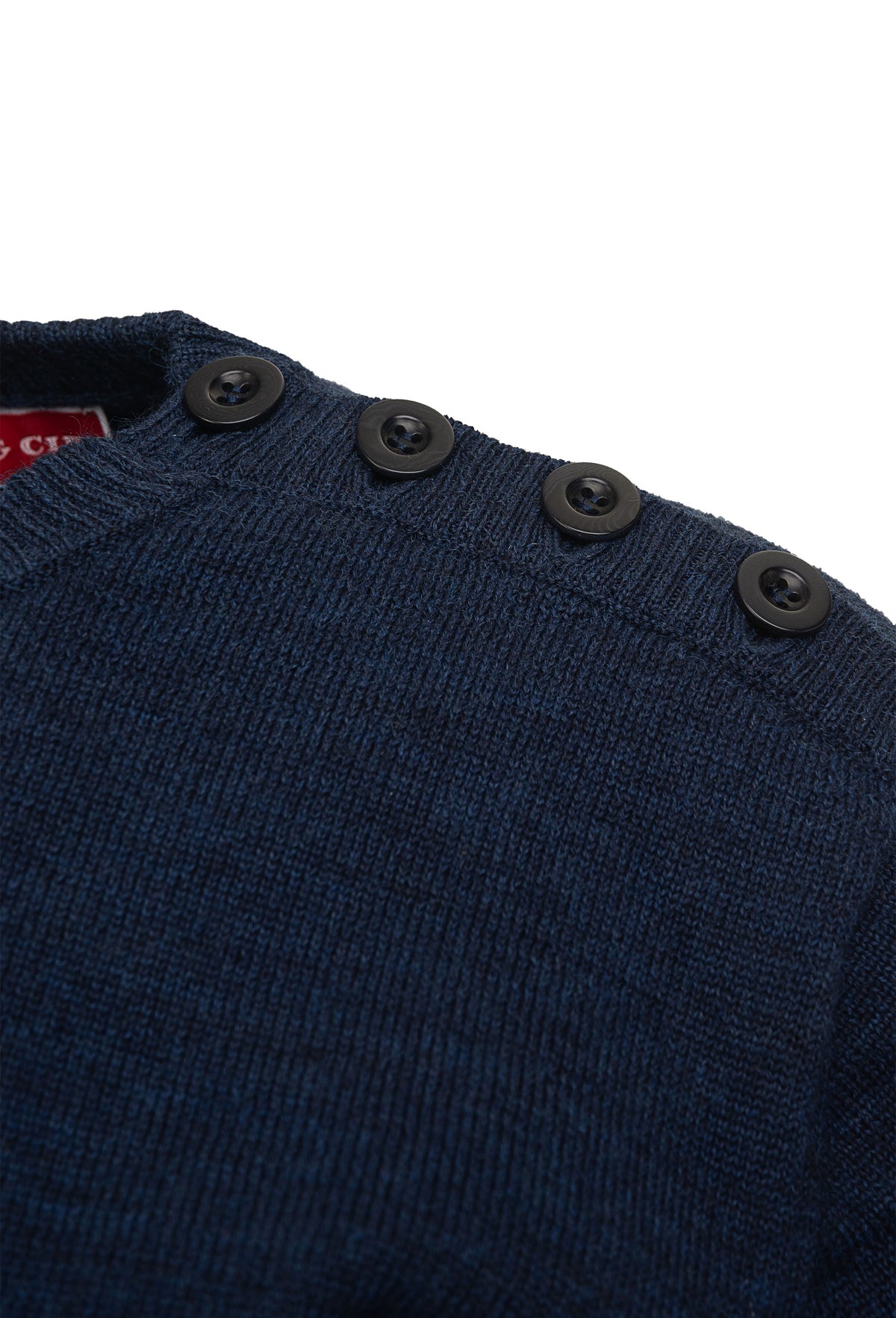 Pullover Schulterknöpfe, blau