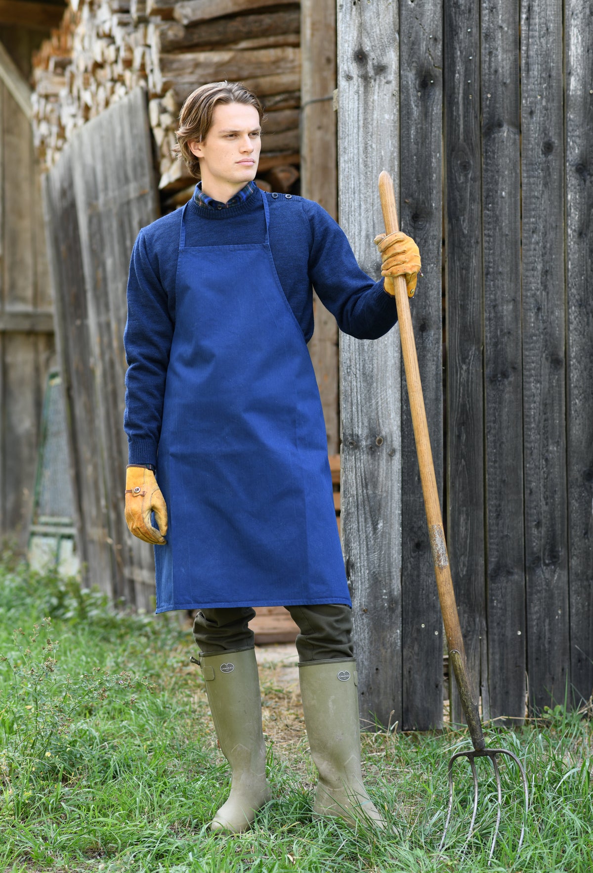 Pullover Schulterknöpfe, blau