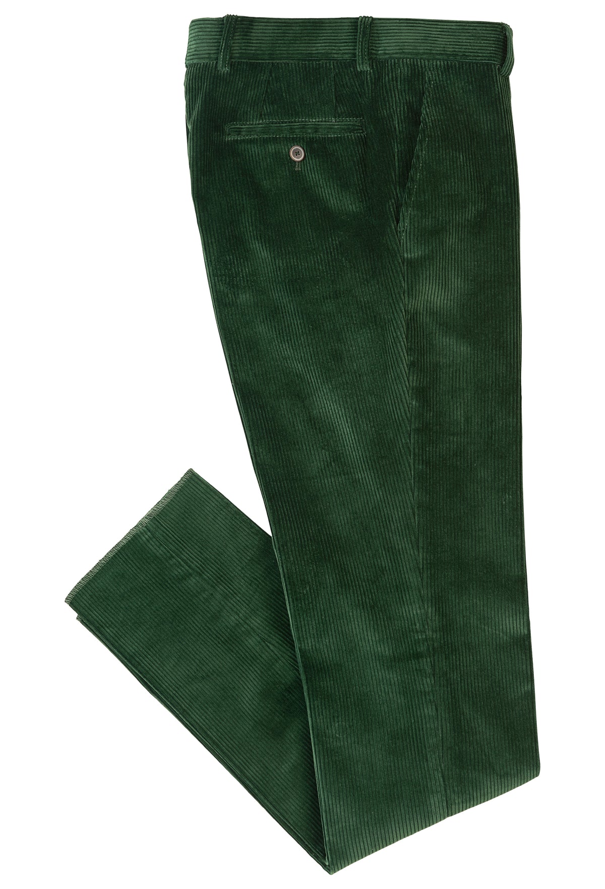 Cordhose, flaschengrün