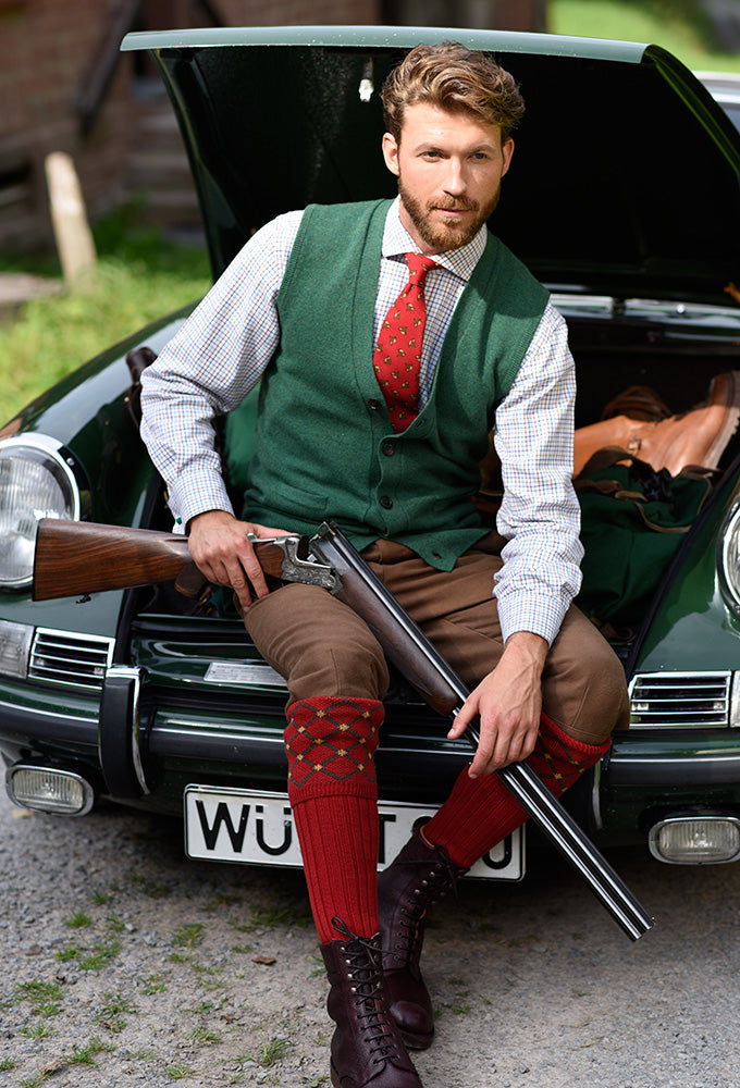 Schnürstiefel Rindleder, braun