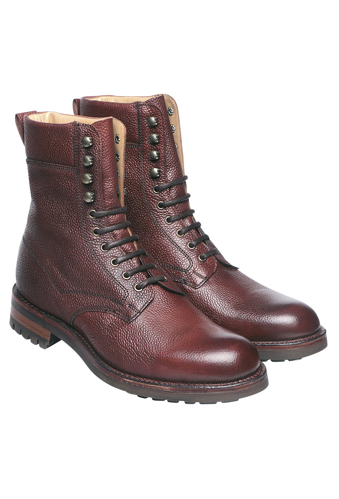 Schnürstiefel Rindleder, braun