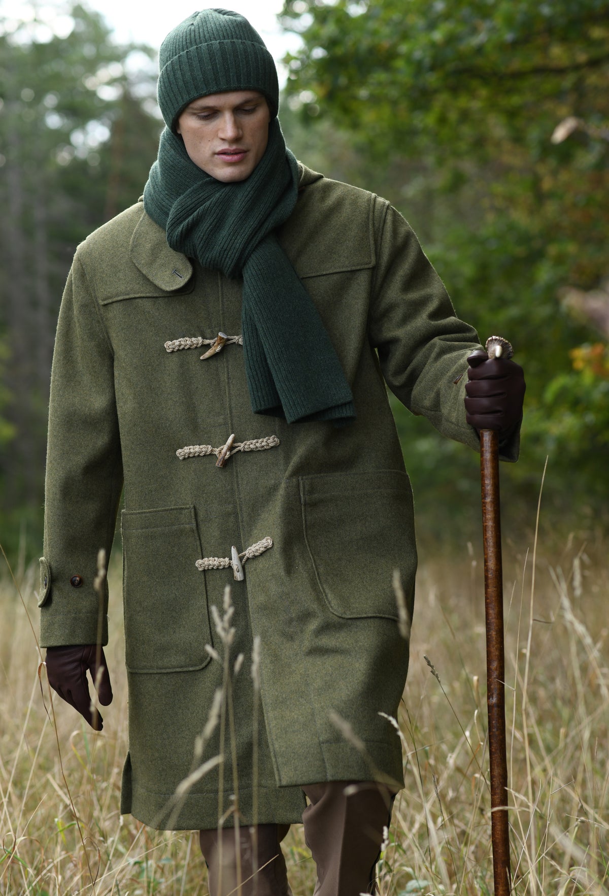 Schal Lambswool, oliv