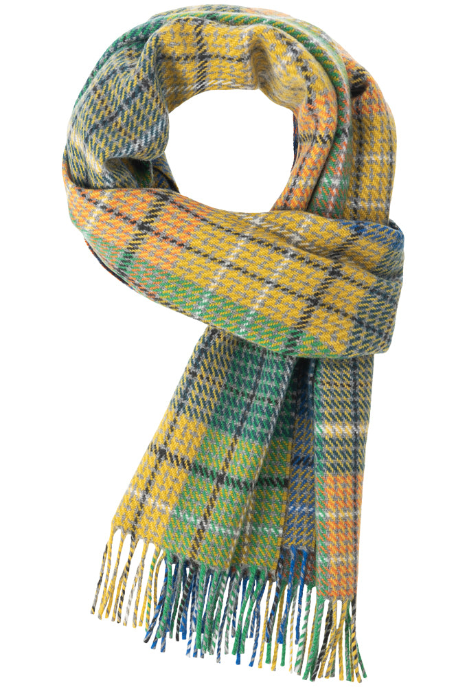 Schal Lambswool, grün/gelb