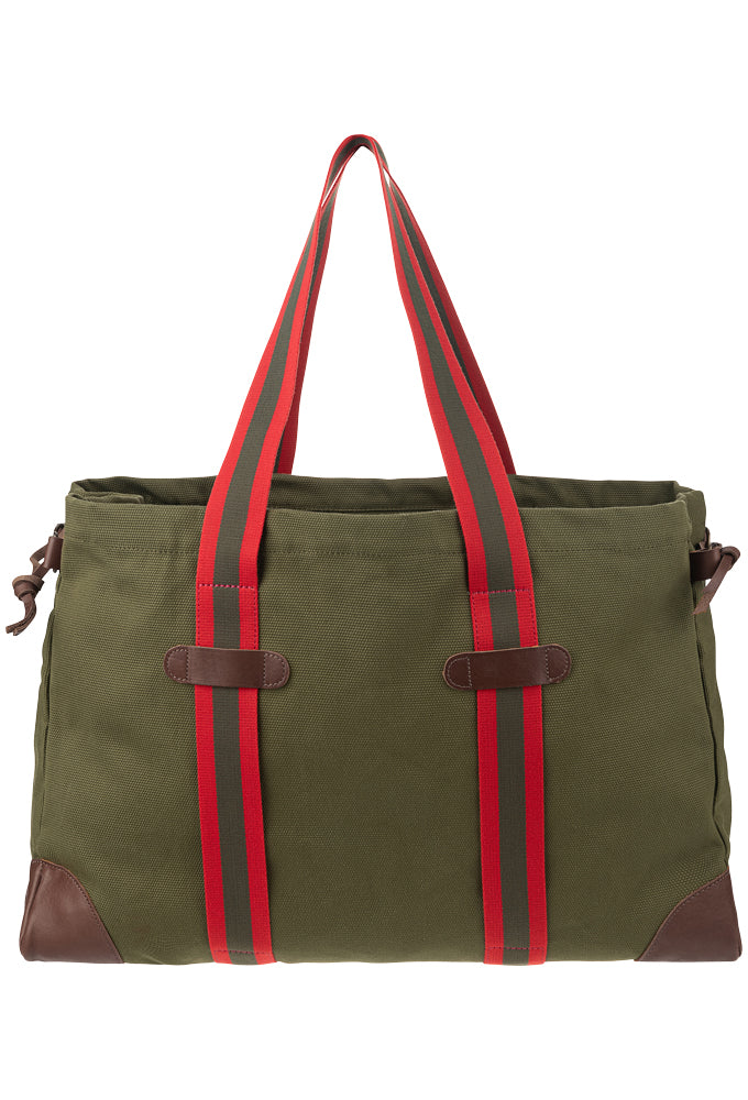Shopper Canvas XL, rot/grün